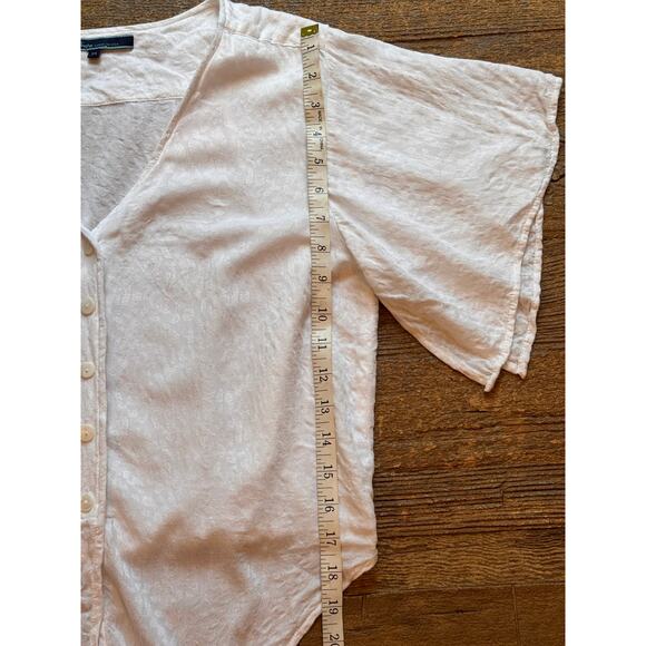Shore Cropped Button-Up White Blouse Size XS - Picture 10 of 10